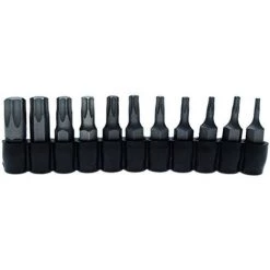 BGS TECHNIC BGS 784 | BIT-SATZ | ANTRIEB AUßENSECHSKANT 6,3 MM (1/4'') | ABTRIEB T-PROFIL (FÜR TORX) | 11-TLG.