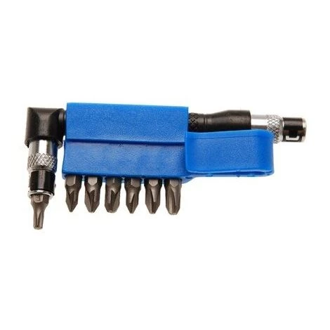 KRAFTMANN BGS DO IT YOURSELF 20805 | WINKELSCHRAUBER MIT 7 DOPPELKLINGEN-BITS | ANTRIEB AUßENSECHSKANT 6,3 MM (1/4'') | 8-TLG., TX 15