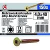 KRAFTMANN BGS DO IT YOURSELF 80994 | MEHRZWECKSCHRAUBEN | T-PROFIL (FÜR TORX) T20 | 4,0 X 40 MM | 150 STÜCK