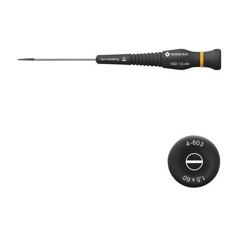 BERNSTEIN WERKZEUG GMBH 4-603 SCHRAUBENDREHER, 40 X 1,5 MM, MIT ABLEITFÄHIGEM HEFT
