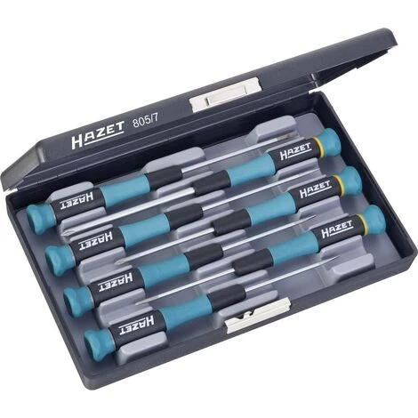 Hazet Elektronik- U. Feinmechanik Schraubendreher-Set 7teilig Schlitz, Kreuzschlitz Phillips