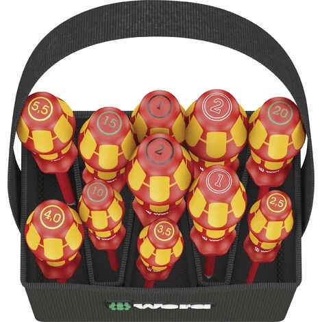 Wera Kraftform 2go 100 VDE Schraubendreher-Set 11teilig Schlitz, Kreuzschlitz Pozidriv, Kreuzschlitz – Bild 2