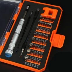 HAPPYSHOPPING 52-in-1-Präzises Schraubendreher-Set Multifunktionales Tragbares Manuelles Schraubendreher-Bits-Reparaturwerkzeug-Set Für Elektronik/Smartphone/Notebook/Uhr,Orange