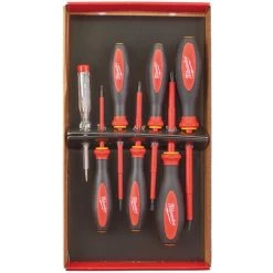 .MILWAUKEE. Milwaukee Schraubendreher, VDE Geprft 7-teiliges Set SL/PH/Spannungsprfer Ersetzt