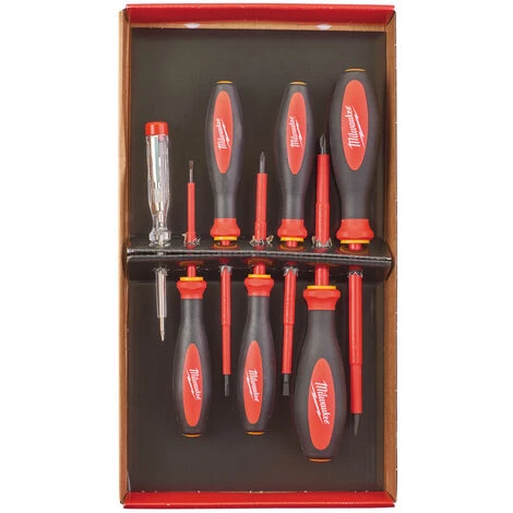 .MILWAUKEE. Milwaukee Schraubendreher, VDE Geprft 7-teiliges Set SL/PH/Spannungsprfer Ersetzt