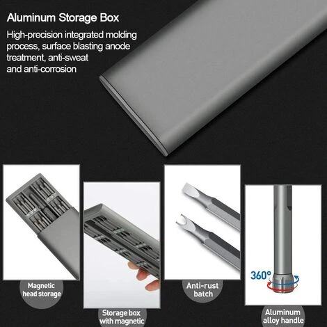 LANGRAY Iphone Präzisionsschraubendreher , 48-teiliges Mini-Stahl-Handy-Reparatur-Schraubendreher-Kit Für S2-Werkzeug, Handy-Modell, Kamera, Computer – Bild 4