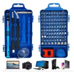 LangRay 110 In 1 Präzisions-Schraubendreher-Set Multifunktions-Magnetschraubendreher-Set Für Laptop Mac Uhr Spielzeug Spielzeug Brille Gerät (blau)