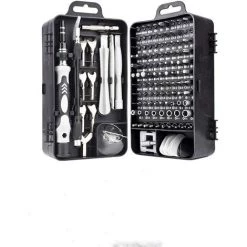 LangRay 135 In 1 Mini-Präzisions-Magnetschraubendreher - Reparatur-Toolkit Für IPhone, Laptop, Uhr Mit Speicherorganisator, Schwarz