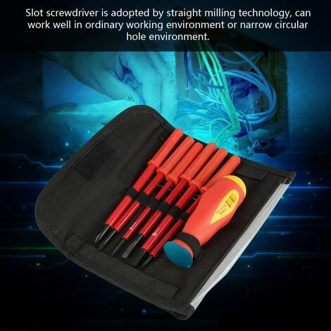 TRIOMPHE Schraubendreher-Set-Triumph 7pcs/Set Elektriker-Schraubendreher-Set Isoliertes Multifunktionales Austauschbares Kreuz-Set – Bild 5