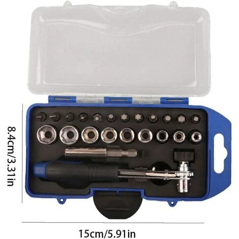 TRIOMPHE Industriewerkzeuge Multifunktionales Mini-Ratschen-Schraubendreher-Bit-Set Triumph Precise Shot Repair Tool Kit 23PCS – Bild 5