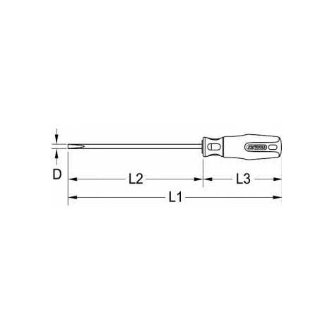 KSTOOLS KS Tools ERGOTORQUE VDE Schlitz-Schraubendreher, 2,5 Mm