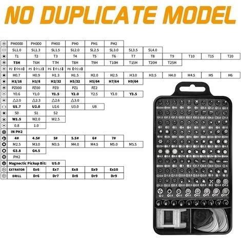 TINOR Feinmechaniker Schraubendreher Set S2 135-teilig, Mini Reparatur Werkzeug Set Für Elektronik, Handy, Laptop, Uhren, Kamera, Handwerker Geschenk Für Mann, Papa, Freund – Bild 2