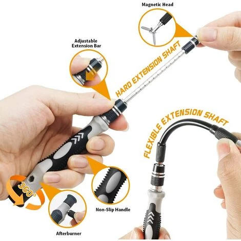 TINOR Feinmechaniker Schraubendreher Set S2 135-teilig, Mini Reparatur Werkzeug Set Für Elektronik, Handy, Laptop, Uhren, Kamera, Handwerker Geschenk Für Mann, Papa, Freund – Bild 4