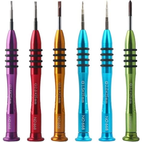 TINOR 1,5 Mm 2 Mm 3 Mm Kreuzschlitz- Und Schlitzschraubendreher-Kit Für Elektronische Geräte, Mobiltelefone, Laptops, PCs, Uhren, Brillen