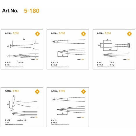 BERNSTEIN GMBH ESD Kunststoff Präzisionspinzetten Satz 5-tlg – Bild 2