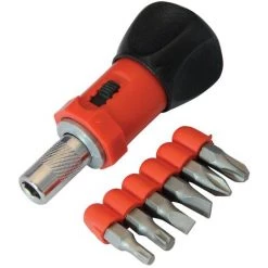 SILVERLINE 250488 VERGASER-RATSCHENSCHRAUBENDREHER, 7-TLG. SATZ