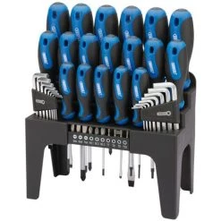 44-teiliges Schraubendreher, Sechskant- Und Bitschlüssel-Set Blau 81294 Draper Tools - Blau