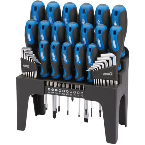 44-teiliges Schraubendreher, Sechskant- Und Bitschlüssel-Set Blau 81294 Draper Tools - Blau – Bild 2