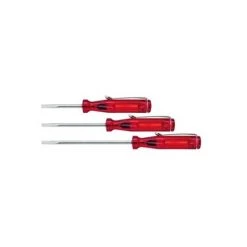 WIHA Kleinschraubendreher Schlitz Transparent-rot, Mit Ansteckclip (01537) 3,0 Mm X 40 Mm
