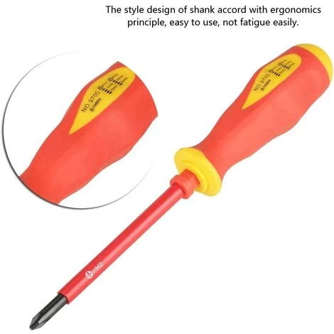 BEARSU Schraubendreher-Set, 7-teiliges Set, Isoliertes Multifunktions-Kreuz-Elektriker-Schraubendreher-Set SL3/SL4/SL5/SL6/PH1/PH2 Reparaturwerkzeuge – Bild 4