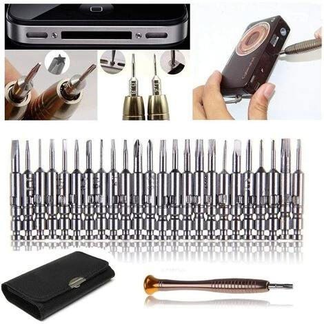 OCXIN Mini Schraubendreher Set 25 In 1 Präzisions Magnetisierbar Wechseleinsätze Screwdriver Kit Reparatur Set Für Handy Iphone Laptop PC Tablet Brillen Und Andere Elektronik – Bild 4