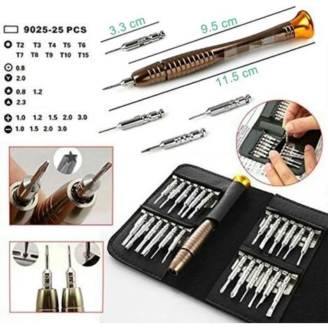 OCXIN Mini Schraubendreher Set 25 In 1 Präzisions Magnetisierbar Wechseleinsätze Screwdriver Kit Reparatur Set Für Handy Iphone Laptop PC Tablet Brillen Und Andere Elektronik – Bild 5