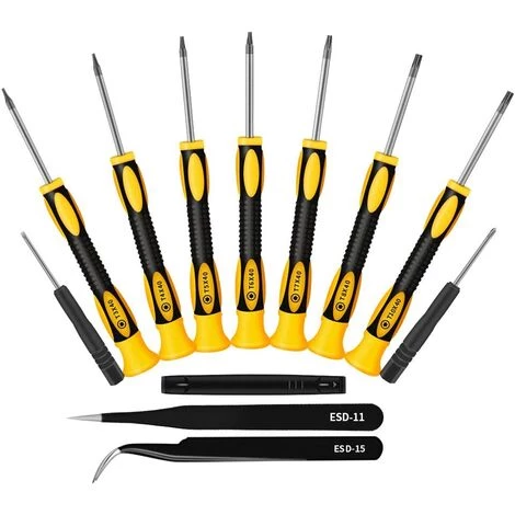 QERSTA Professionelle Präzisions-Magnet-Torx/Stern/Tx-Schraubendreher, Set/Kit Mit 6 Stück, T3 T4 T5 T6 T8 T10