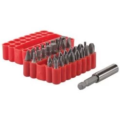 SILVERLINE SB09 SCHRAUBENDREHEREINSÄTZE, 33-TLG. SATZ 25 MM