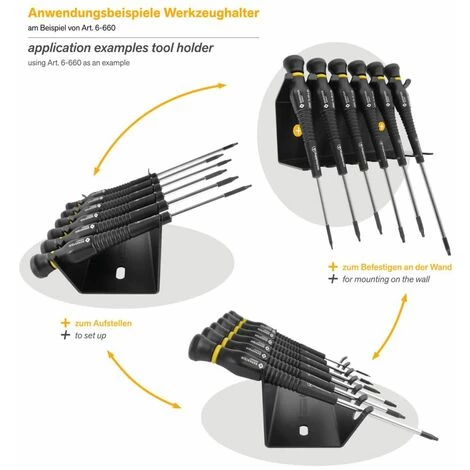 BERNSTEIN 6-teiliger Satz Schlitz-Schraubendreher Im Ständer, Ableitfähig – Bild 3