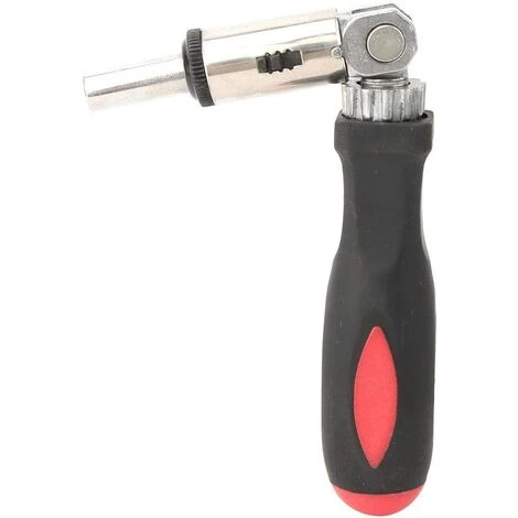 TINOR Schraubendreher - 180° Abgewinkelter Multifunktions-Ratschenschraubendreher Aus Stahl Reparatur, Installation, Wartung Elektrik