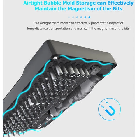 JAKEMY 106-teiliges Multifunktionales Hochpräzisions-Schraubendreher-Bits Und Steckschlüssel-Set Antriebs-Steckschlüssel-Set Premium 4 * 28 Mm CR-V-Legierungsstahl-Schlitz-Torx-Stern-Sechskant-Bits Mit Verlängerung, Weicher Stabpinzette Für Die Wartung Der Heimelektronik,Mehrfarbig – Bild 5