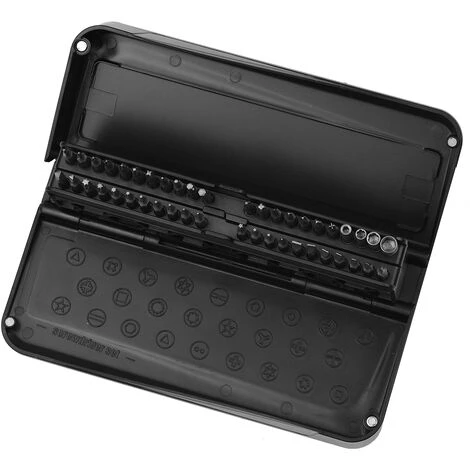 JAKEMY 47-teiliges Multifunktionales Hochpräzisions-Schraubendreher-Bits Und Steckschlüssel-Set Antriebs-Steckschlüssel-Set Premium H4 * 28 Mm CR-V-legierter Stahl Geschlitzte Torx-Stern-Sechskant-Bits Mit Magnetischem Weichem Pad Für Die Wartung Der Heimelektronik,Schwarz – Bild 2