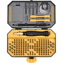 JAKEMY 145-teiliges Multifunktionales Hochpräzisions-Schraubendreher-Bits Und Steckschlüssel-Set Antriebs-Steckschlüssel-Set Premium H4 * 28 Mm CR-V-legierter Stahl Geschlitzte Torx-Stern-Sechskant-Bits Mit Magnetischem Weichem Pad Für Die Wartung Der Heimelektronik,Mehrfarbig