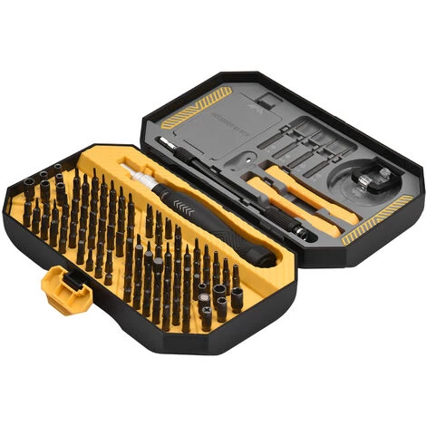 JAKEMY 145-teiliges Multifunktionales Hochpräzisions-Schraubendreher-Bits Und Steckschlüssel-Set Antriebs-Steckschlüssel-Set Premium H4 * 28 Mm CR-V-legierter Stahl Geschlitzte Torx-Stern-Sechskant-Bits Mit Magnetischem Weichem Pad Für Die Wartung Der Heimelektronik,Mehrfarbig – Bild 2