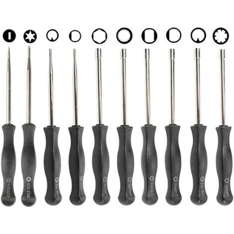 Werkzeugset Schraubendreher Schwarz 16cm 10St FUIENKO