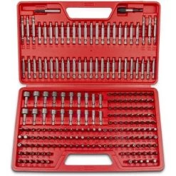 TINOR 214-teiliges Schraubendreher-Bit-Set, S2 Schraubendreher-Bit-Sets Mit Magnetischer Verl盲ngerungs-Bithalter, Tragbares -Werkzeug-Set, Schrauben-Bits Im Koffer F眉r Alle Bohrmaschinen