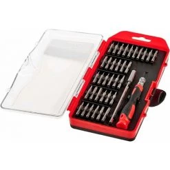 TINOR Bit Set Mit Schraubendreher Und Bithalter - Bitsatz Aus Chrom-Vanadium-Stahl - Entscheiden Sie Sich Für Ein Robustes Werkzeug - Bewahren Sie Bits In Einem Stabilen Box Auf - 36-tlg