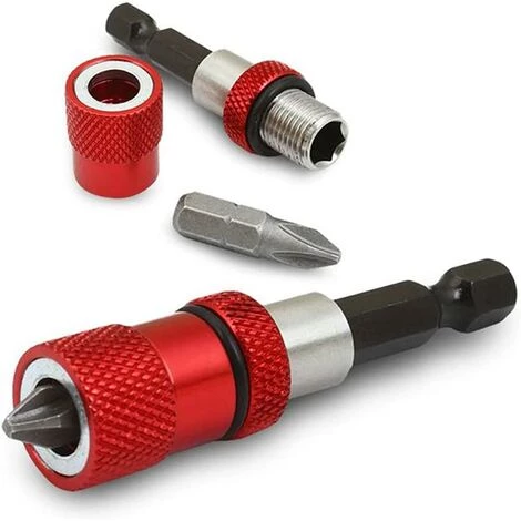 TINOR Schraubendreher-Bithalter Für Trockenbau-Bits, Verstellbar, Magnetischer Stahl, 1/4 Zoll Sechskantschaft Mit S2 Kreuzschlitz, 2 Stück – Bild 4