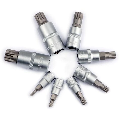 TINOR 8-teiliges Ratschen-Schraubendreher-Bit-Set Aus Stahl, 45#, M4 ~ M16, 1/4 Zoll 3/8 Zoll 1/2 Zoll Antriebsadapter Universalkopf Für – Bild 5