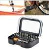TINOR 31pcs 1/10,2 Cm Sechskantschaft Sicherheit Schraubendreher Bit Set-30 Am Häufigsten Verwendeten Schraubendreher-Bits + 1 Quick Release Hex Chuck Verlängerung Adapter