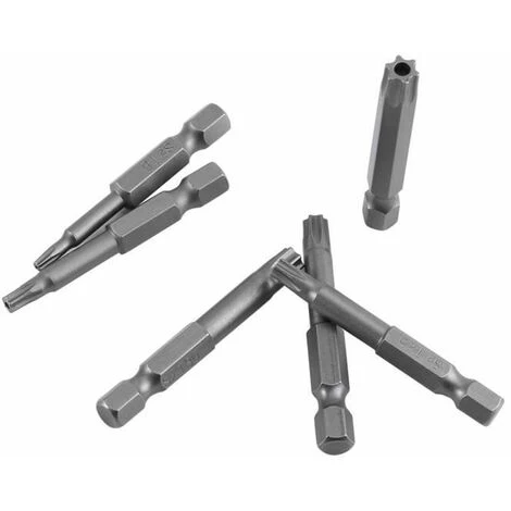 FUIENKO Schraubendreher-Bit 8 Stück Sechskantschaft T8-T40 50 Mm Lang, Magnetischer Stahl, Sicherheits-Stern-Schraubendreher-Bit-Set