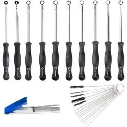 WERKZEUGE 10 Schraubendreher Zum Einstellen Von Walbro-Vergasern Kleiner 2-Takt-Motoren Von Husqvarna Troy-Bilt-Kettensägen/Kreisel/etc Etc. Mit Bürstensatz Und Reinigungswerkzeugsatz
