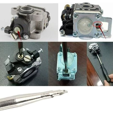 WERKZEUGE 10 Schraubendreher Zum Einstellen Von Walbro-Vergasern Kleiner 2-Takt-Motoren Von Husqvarna Troy-Bilt-Kettensägen/Kreisel/etc Etc. Mit Bürstensatz Und Reinigungswerkzeugsatz – Bild 3