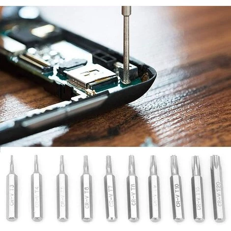 WERKZEUGE 10 Stück 4 Mm Kreuzschlitz-Schraubendreher-Bits Mit Sechskantschaft Zur Einfachen Befestigung Von Elektronikreparaturen T3/T4/T5/T6/T7/T8/T9/T10/T15/T20 – Bild 2