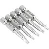 TINOR 5 STÜCKE Dreikantkopf Magnetische Schraubendreher-Bits Set S2 Stahl 1,8 Mm, 2 Mm, 2,3 Mm, 2,7 Mm, 3 Mm, 6,35 Mm Sechskantschaft, 50 Mm Länge