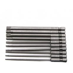 HAPPYSHOPPING Multifunktionales S-2-Stahlbohrer-Set Handschraubendreher Mit Hoher Härte Batchhead Mehrzweck-Zubehörset Für Elektrische Bohrmaschinen,12pcs 50mm, Schwarz