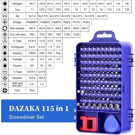 OCXIN Feinmechaniker Schraubendreher Set 115-teilig, Mini Reparatur Werkzeug Set Für Elektroniker, Laptop, Tablet, Uhren, Kamera – Bild 2
