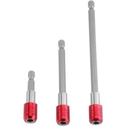 OYLDA 1/4"-Sechskantschaft-Magnet-Bohrerhalter-Verlängerung Für Elektrische Bohrmaschinen (rot) 3-tlg