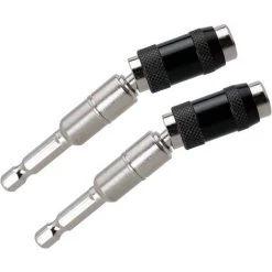 OYLDA 1/4 Zoll Schnellspanner Hex Pivot Bit Magnetischer Bithalter Für Schraubpistolen - 2 Stück (Silber)