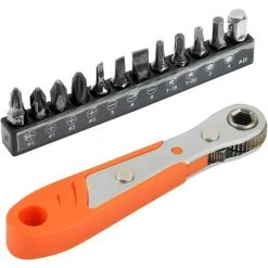 BEARSU 13 Stück, Ph2-Kreuzschlitzschraubendreher, Ratschenschraubendreher